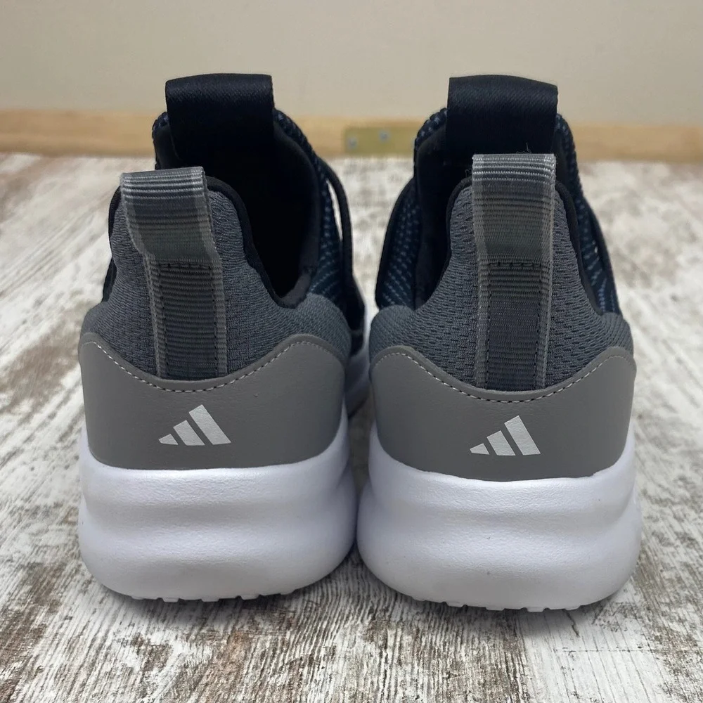 adidas Lite Racer Adapt 7.0 Kids Youth 4 Black Gray Cloudfoam Slip On Sneakers